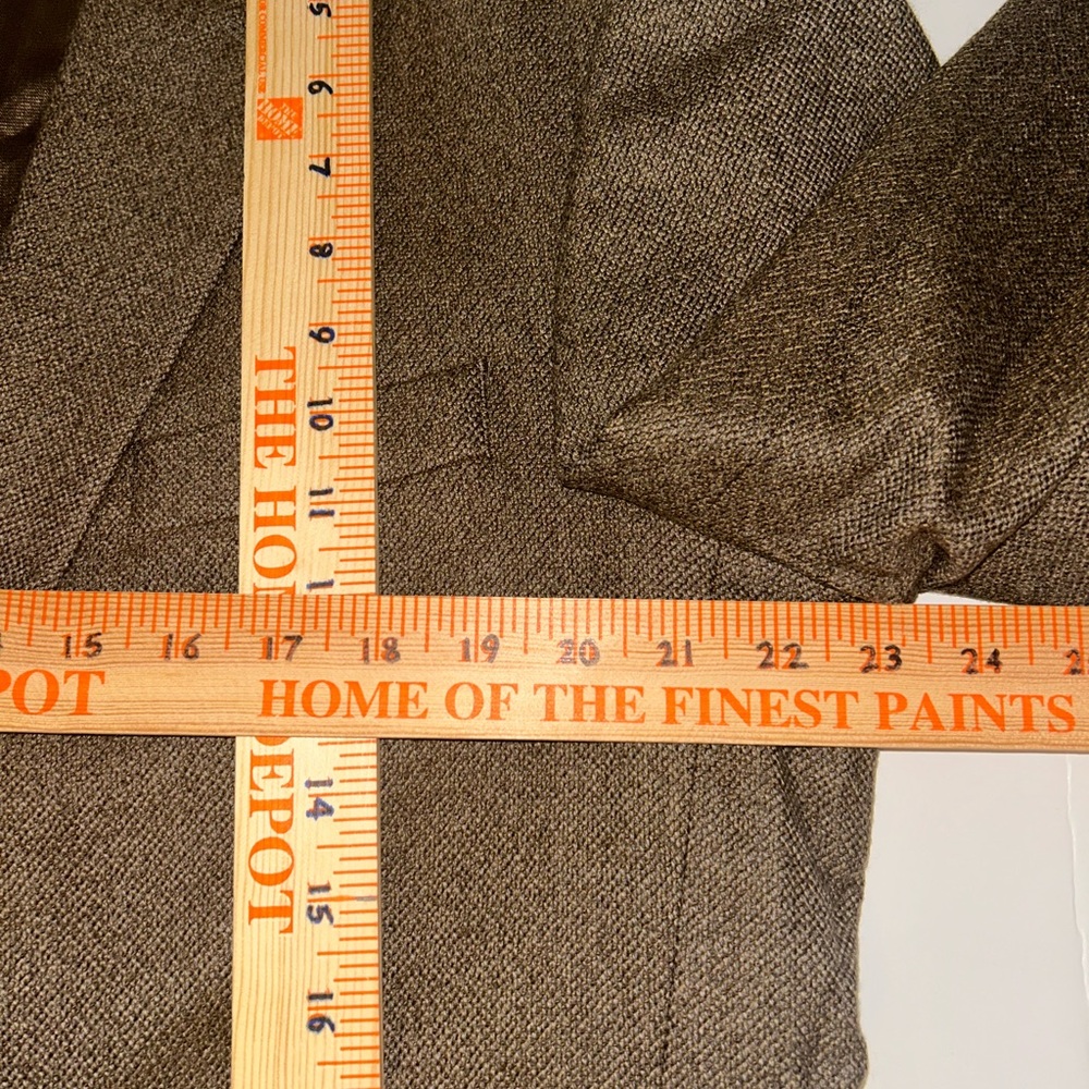Oscar de la Renta men’s brown blazer jacket 2 button lambswool cashmere size 44L - Picture 8 of 15